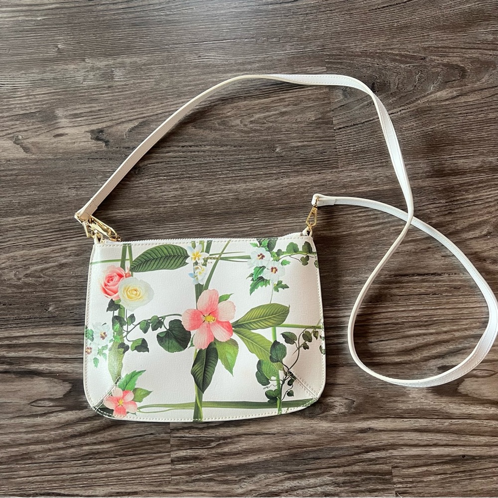 Ted Baker White Floral Crossbody Bag